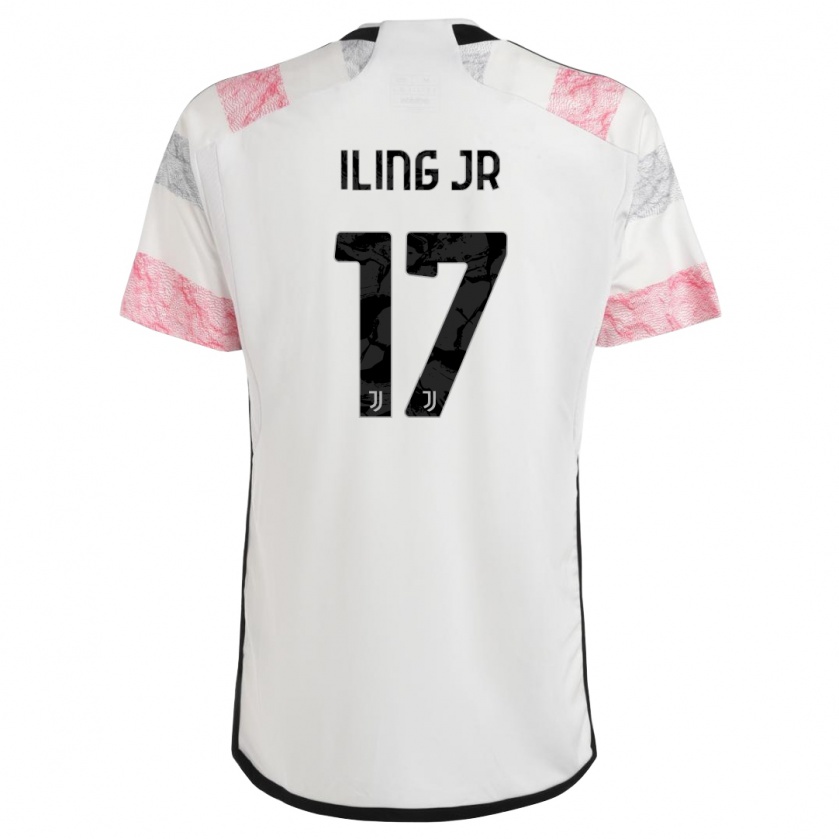 Kandiny Niño Camiseta Samuel Iling Junior #17 Blanco Rosa 2ª Equipación 2023/24 La Camisa Chile