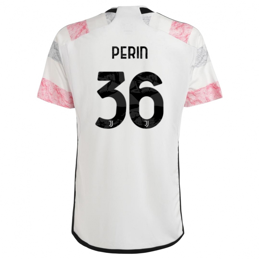 Kandiny Niño Camiseta Mattia Perin #36 Blanco Rosa 2ª Equipación 2023/24 La Camisa Chile
