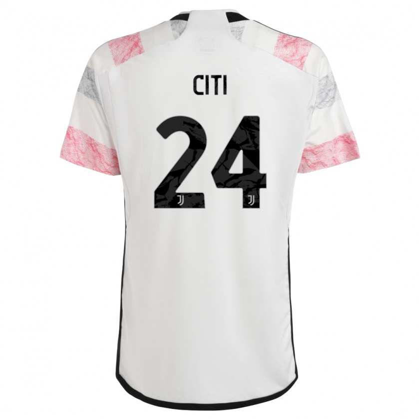 Kandiny Niño Camiseta Alessandro Citi #24 Blanco Rosa 2ª Equipación 2023/24 La Camisa Chile