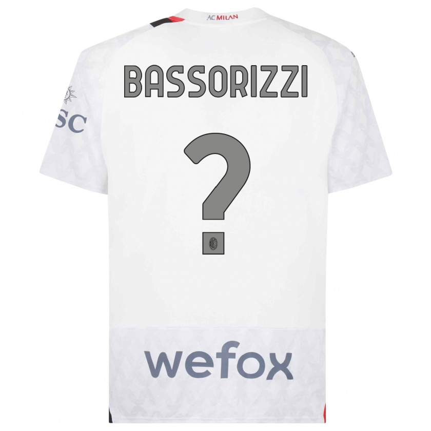 Kandiny Niño Camiseta Carlo Bassorizzi #0 Blanco 2ª Equipación 2023/24 La Camisa Chile