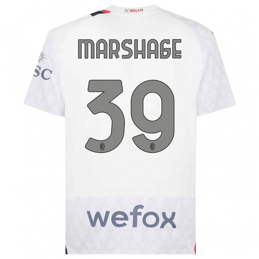 Kandiny Niño Camiseta Wilgot Marshage #39 Blanco 2ª Equipación 2023/24 La Camisa Chile