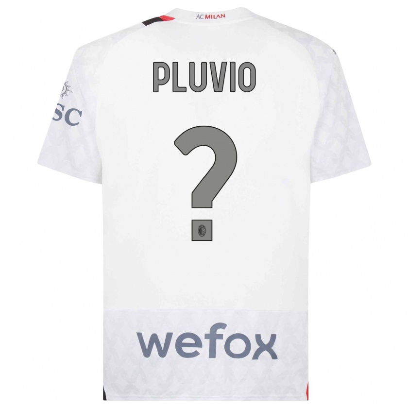 Kandiny Niño Camiseta Nicholas Pluvio #0 Blanco 2ª Equipación 2023/24 La Camisa Chile