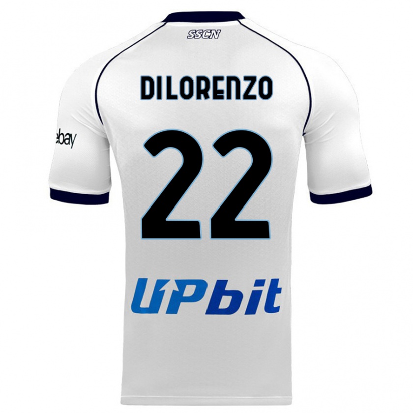 Kandiny Niño Camiseta Giovanni Di Lorenzo #22 Blanco 2ª Equipación 2023/24 La Camisa Chile