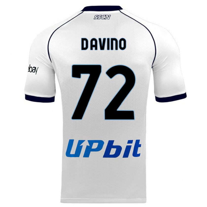 Kandiny Niño Camiseta Luigi D'avino #72 Blanco 2ª Equipación 2023/24 La Camisa Chile