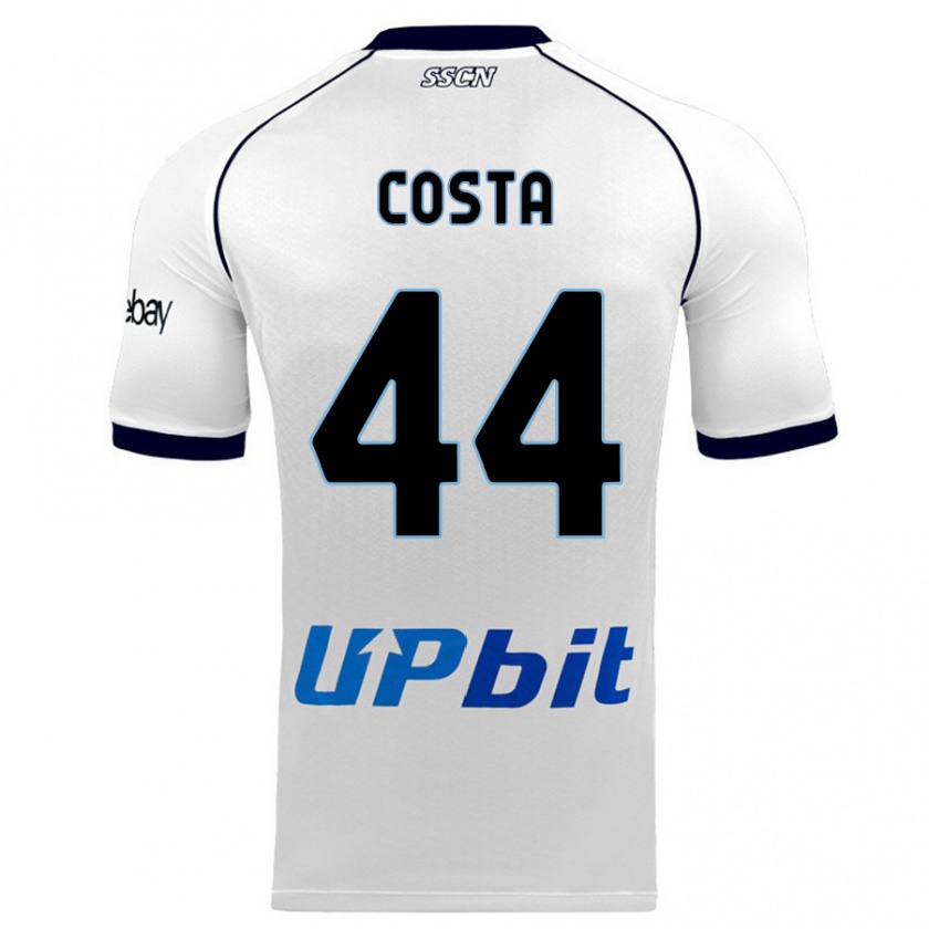 Kandiny Niño Camiseta Filippo Costa #44 Blanco 2ª Equipación 2023/24 La Camisa Chile