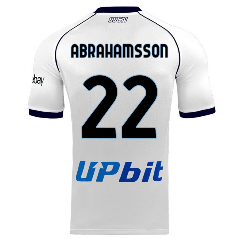 Kandiny Niño Camiseta Sejde Abrahamsson #22 Blanco 2ª Equipación 2023/24 La Camisa Chile