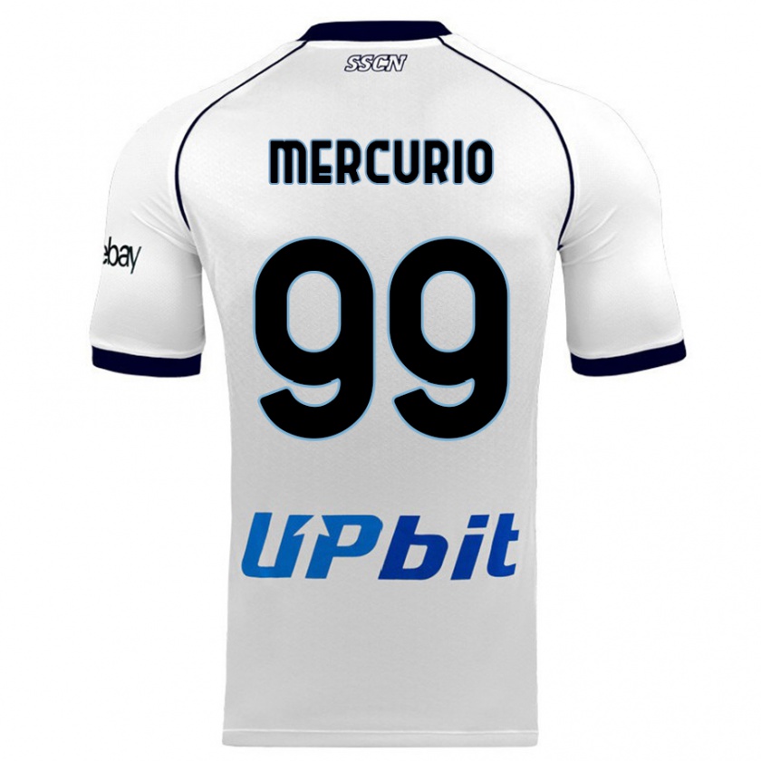 Kandiny Niño Camiseta Giovanni Mercurio #99 Blanco 2ª Equipación 2023/24 La Camisa Chile