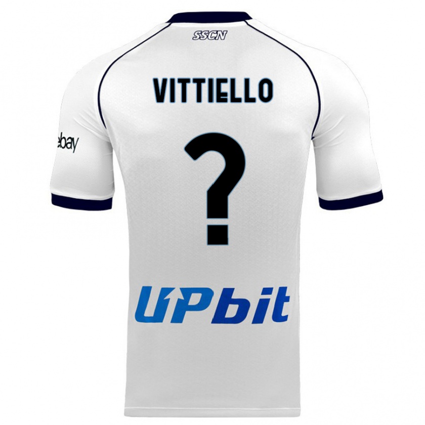 Kandiny Niño Camiseta Antonio Vittiello #0 Blanco 2ª Equipación 2023/24 La Camisa Chile