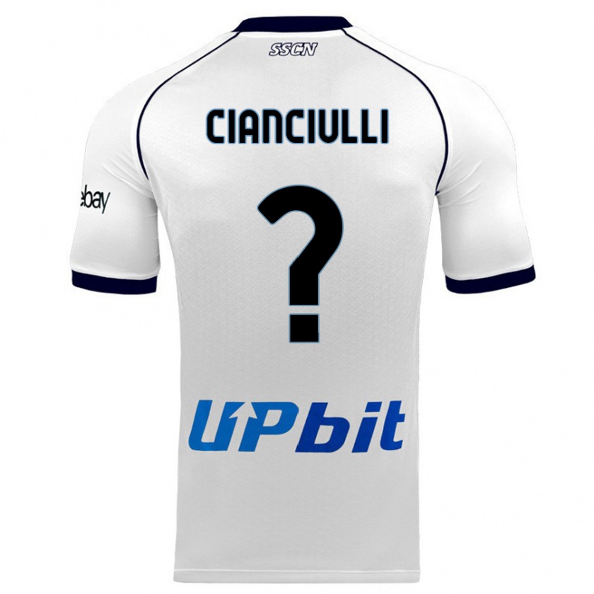 Kandiny Niño Camiseta Antonio Cianciulli #0 Blanco 2ª Equipación 2023/24 La Camisa Chile
