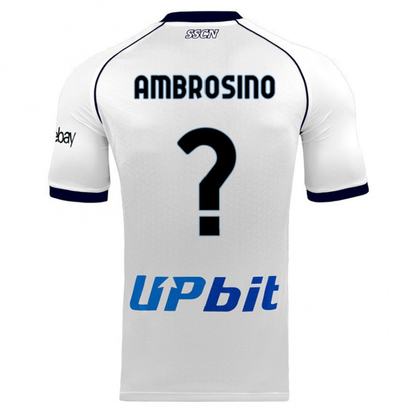 Kandiny Niño Camiseta Ambrosino #0 Blanco 2ª Equipación 2023/24 La Camisa Chile