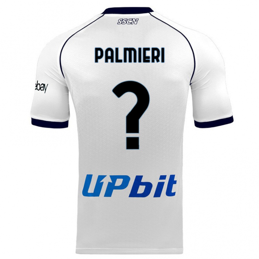 Kandiny Niño Camiseta Ciro Palmieri #0 Blanco 2ª Equipación 2023/24 La Camisa Chile