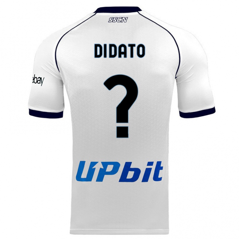 Kandiny Niño Camiseta Vincenzo Di Dato #0 Blanco 2ª Equipación 2023/24 La Camisa Chile