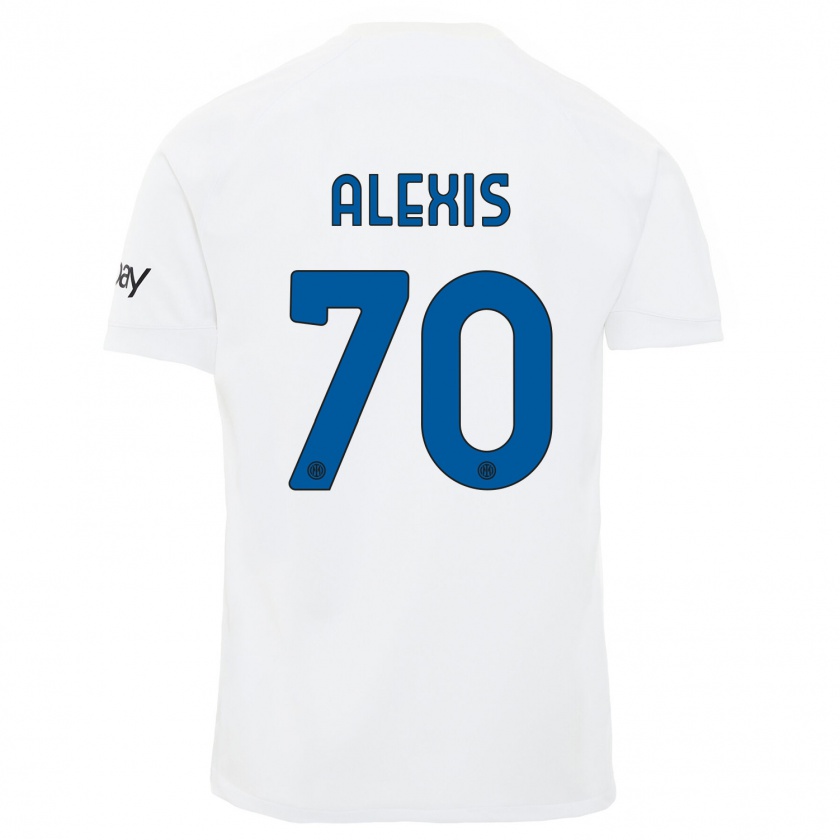 Kandiny Niño Camiseta Alexis Sánchez #70 Blanco 2ª Equipación 2023/24 La Camisa Chile