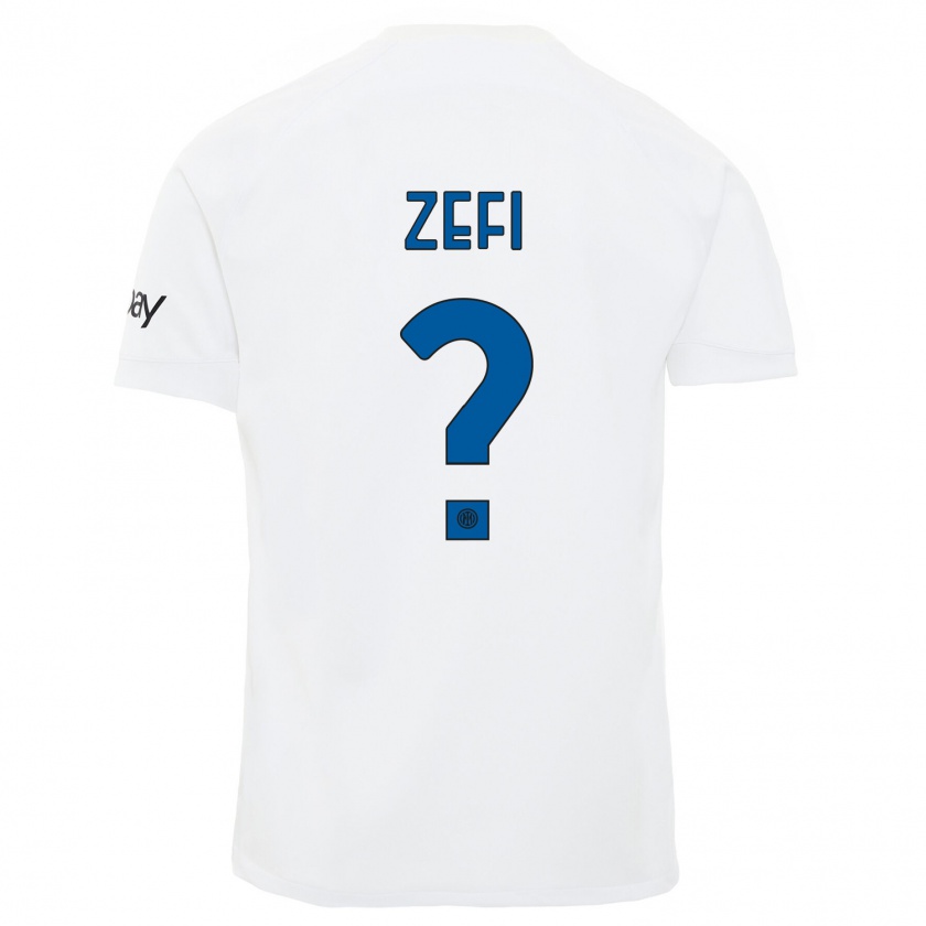 Kandiny Niño Camiseta Kevin Zefi #0 Blanco 2ª Equipación 2023/24 La Camisa Chile