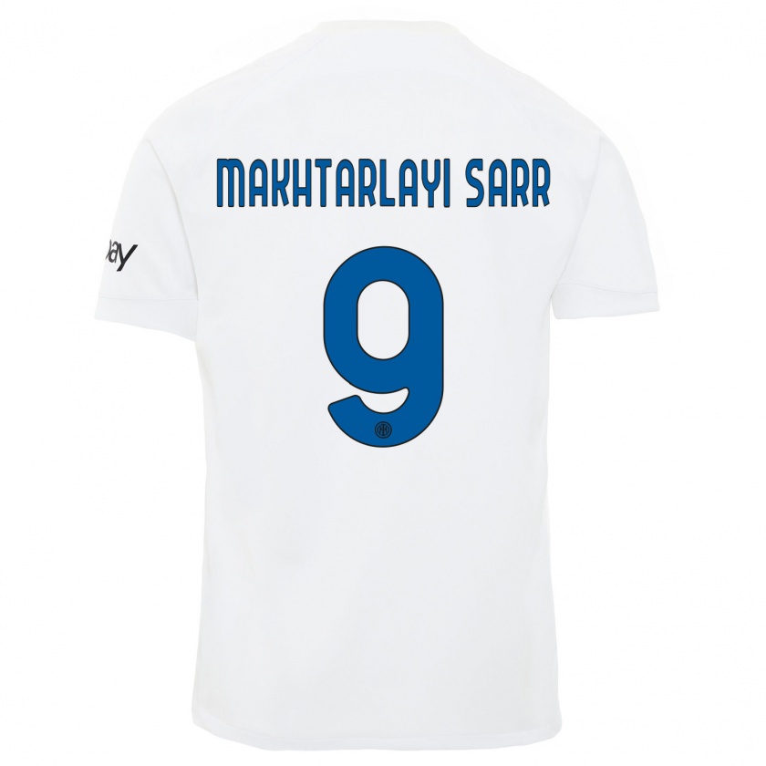 Kandiny Niño Camiseta Amadou Makhtarlayi Sarr #9 Blanco 2ª Equipación 2023/24 La Camisa Chile