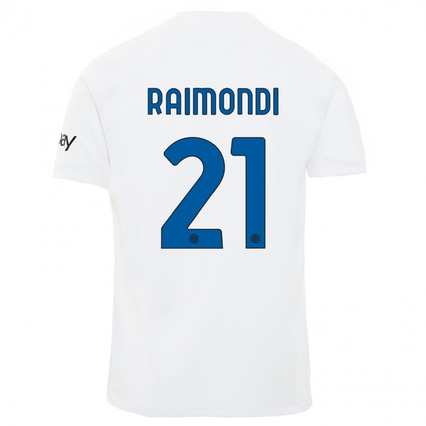 Kandiny Niño Camiseta Paolo Raimondi #21 Blanco 2ª Equipación 2023/24 La Camisa Chile