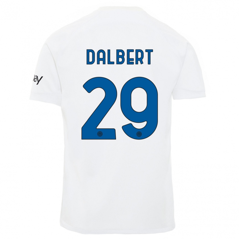 Kandiny Niño Camiseta Dalbert #29 Blanco 2ª Equipación 2023/24 La Camisa Chile