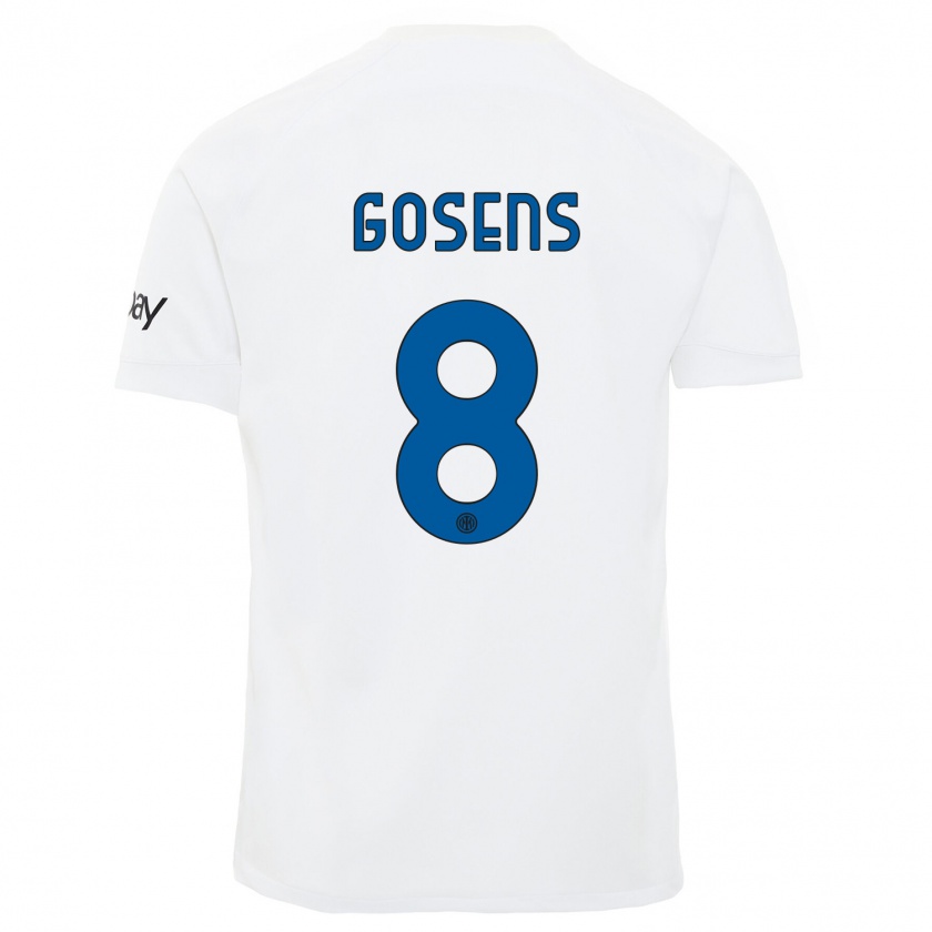 Kandiny Niño Camiseta Robin Gosens #8 Blanco 2ª Equipación 2023/24 La Camisa Chile