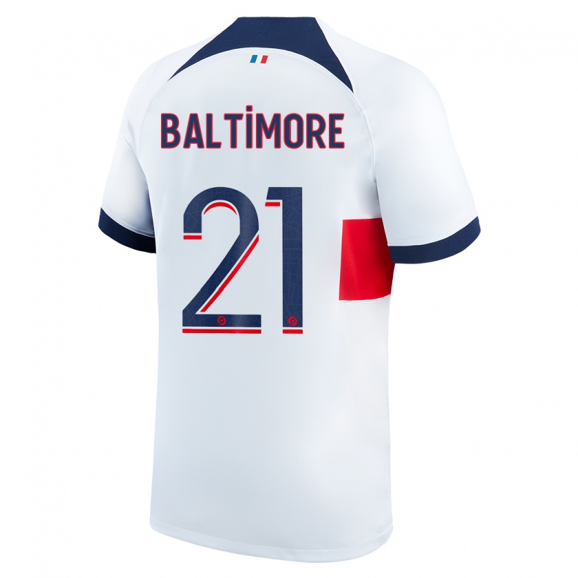 Kandiny Niño Camiseta Sandy Baltimore #21 Blanco 2ª Equipación 2023/24 La Camisa Chile