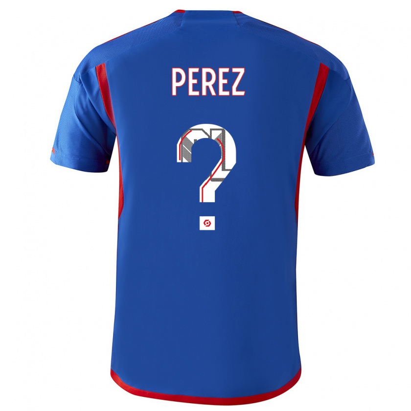 Kandiny Niño Camiseta Axel Perez #0 Azul Rojo 2ª Equipación 2023/24 La Camisa Chile