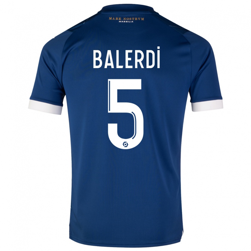 Kandiny Niño Camiseta Leonardo Balerdi #5 Azul Oscuro 2ª Equipación 2023/24 La Camisa Chile