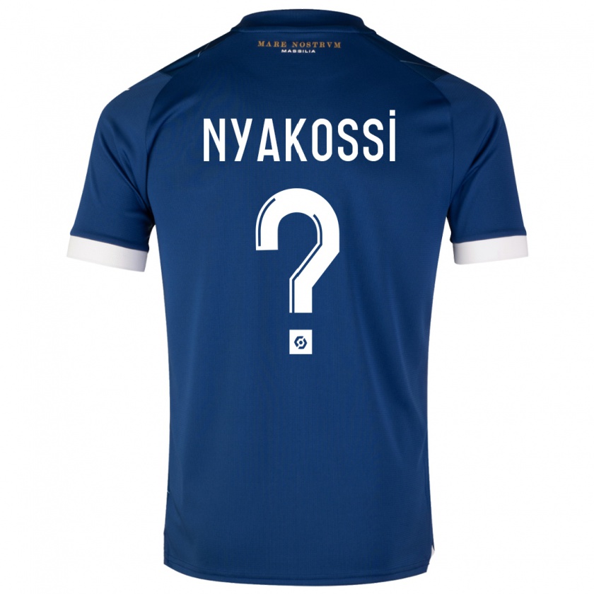 Kandiny Niño Camiseta Roggerio Nyakossi #0 Azul Oscuro 2ª Equipación 2023/24 La Camisa Chile