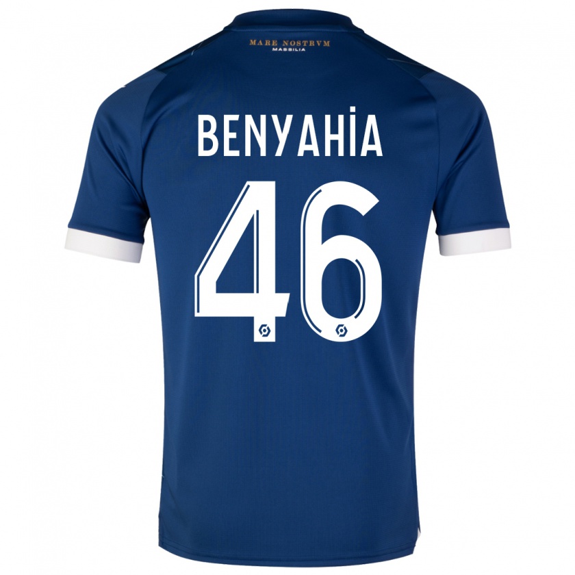 Kandiny Niño Camiseta Aylan Benyahia-Tani #46 Azul Oscuro 2ª Equipación 2023/24 La Camisa Chile