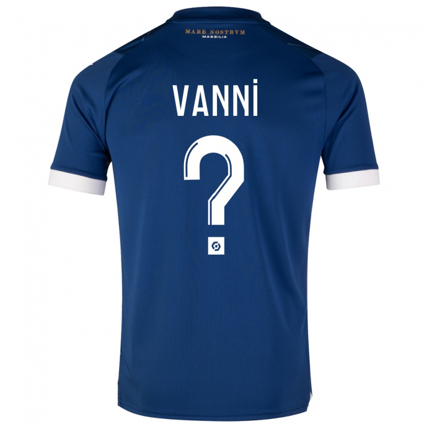 Kandiny Niño Camiseta Fabio Vanni #0 Azul Oscuro 2ª Equipación 2023/24 La Camisa Chile