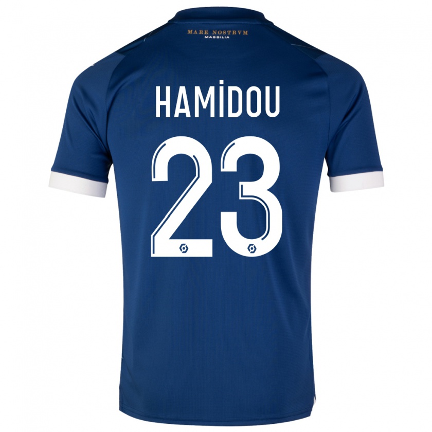 Kandiny Niño Camiseta Jamila Hamidou #23 Azul Oscuro 2ª Equipación 2023/24 La Camisa Chile