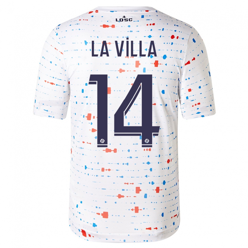 Kandiny Niño Camiseta Caroline La Villa #14 Blanco 2ª Equipación 2023/24 La Camisa Chile