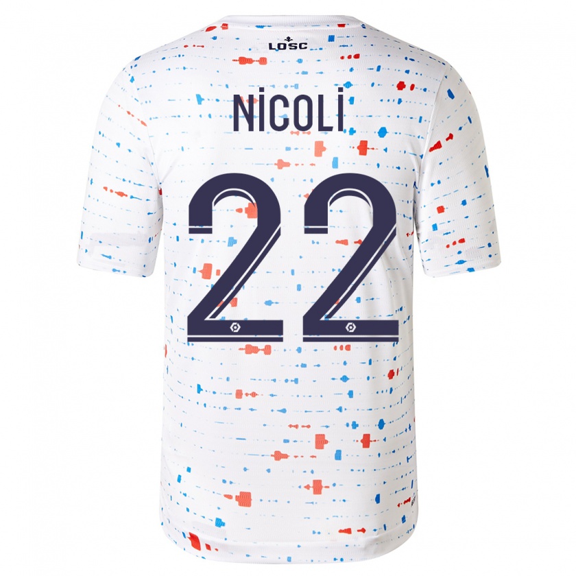 Kandiny Niño Camiseta Morgane Nicoli #22 Blanco 2ª Equipación 2023/24 La Camisa Chile
