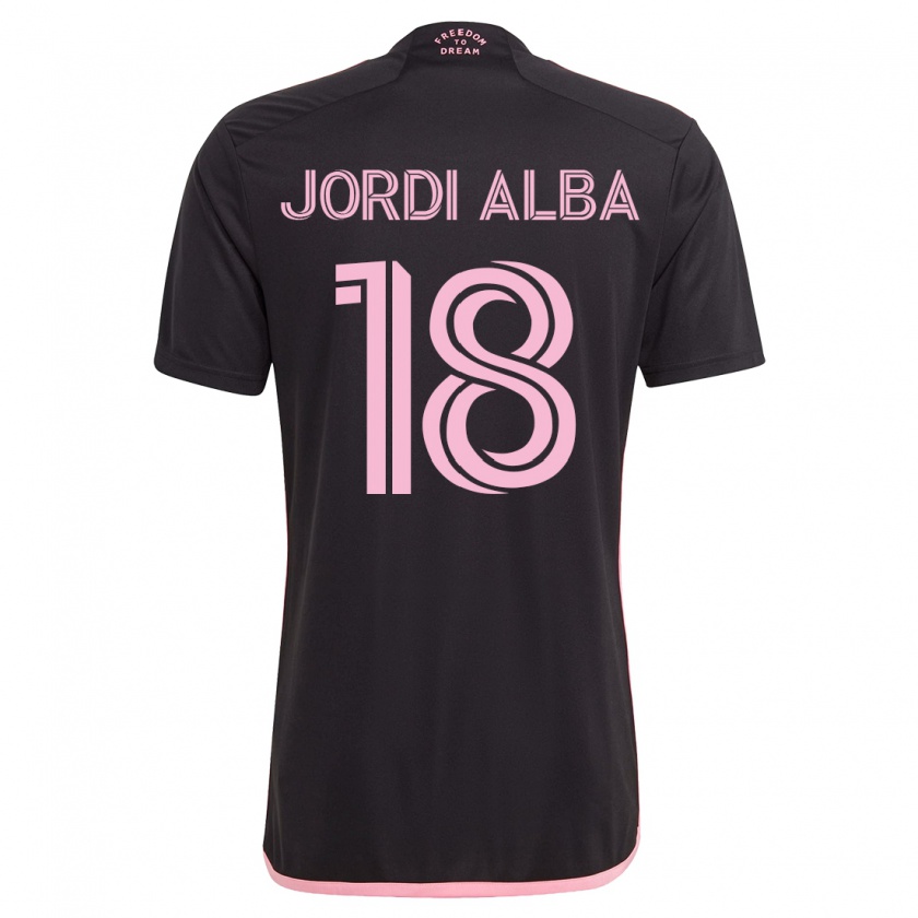 Kandiny Niño Camiseta Jordi Alba #18 Negro 2ª Equipación 2023/24 La Camisa Chile