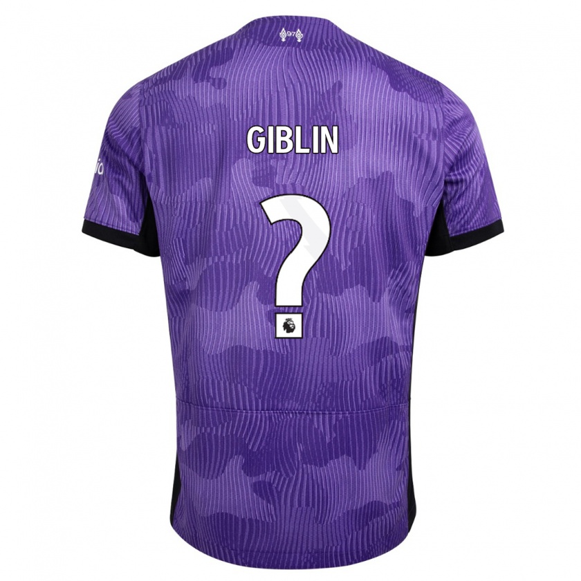 Kandiny Niño Camiseta Nathan Giblin #0 Púrpura Equipación Tercera 2023/24 La Camisa Chile
