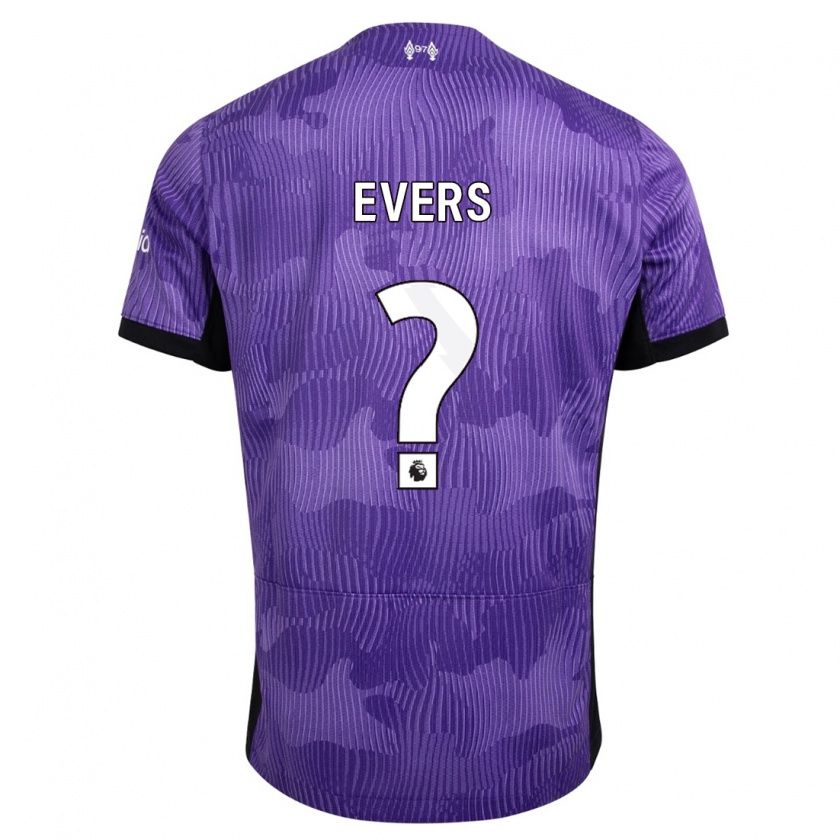 Kandiny Niño Camiseta Harry Evers #0 Púrpura Equipación Tercera 2023/24 La Camisa Chile