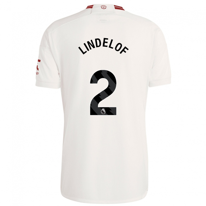 Kandiny Niño Camiseta Victor Lindelöf #2 Blanco Equipación Tercera 2023/24 La Camisa Chile