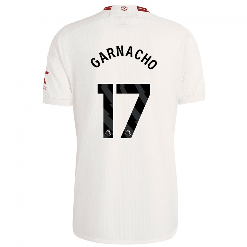 Kandiny Niño Camiseta Alejandro Garnacho #17 Blanco Equipación Tercera 2023/24 La Camisa Chile