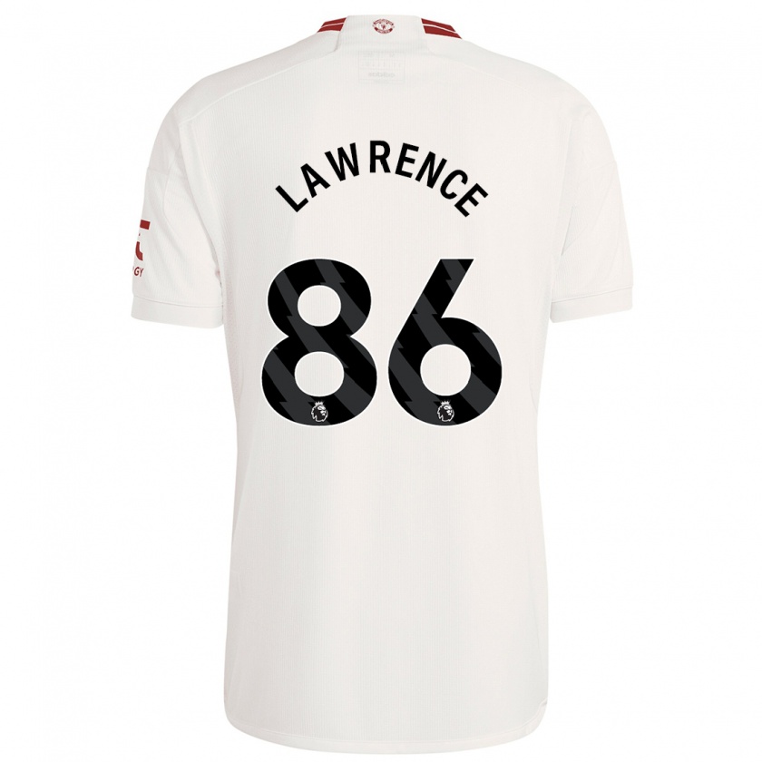 Kandiny Niño Camiseta Marcus Lawrence #86 Blanco Equipación Tercera 2023/24 La Camisa Chile