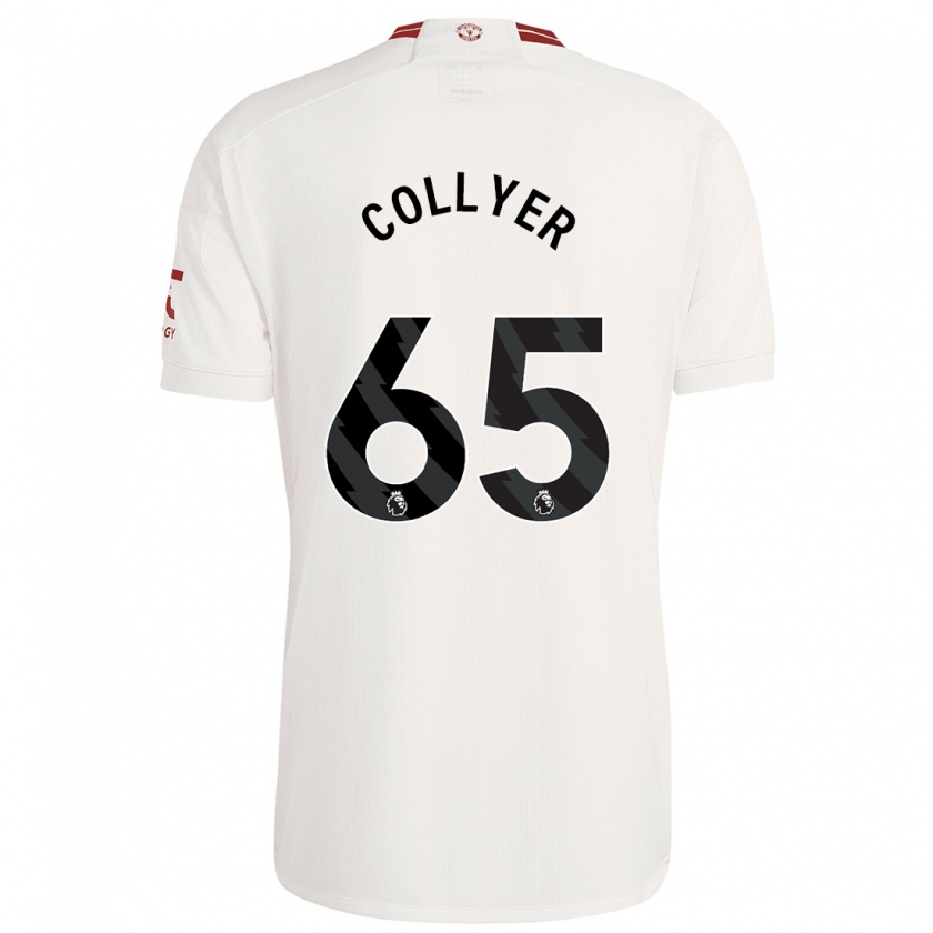 Kandiny Niño Camiseta Toby Collyer #65 Blanco Equipación Tercera 2023/24 La Camisa Chile
