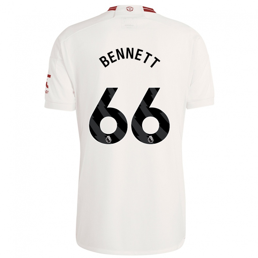 Kandiny Niño Camiseta Rhys Bennett #66 Blanco Equipación Tercera 2023/24 La Camisa Chile