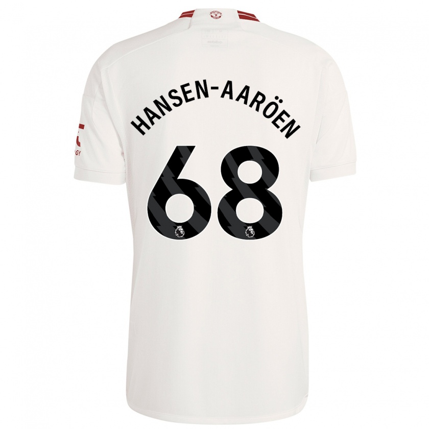 Kandiny Niño Camiseta Isak Hansen-Aaröen #68 Blanco Equipación Tercera 2023/24 La Camisa Chile