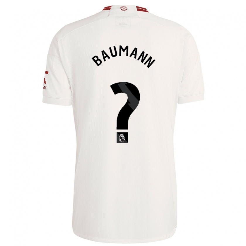 Kandiny Niño Camiseta Zach Baumann #0 Blanco Equipación Tercera 2023/24 La Camisa Chile