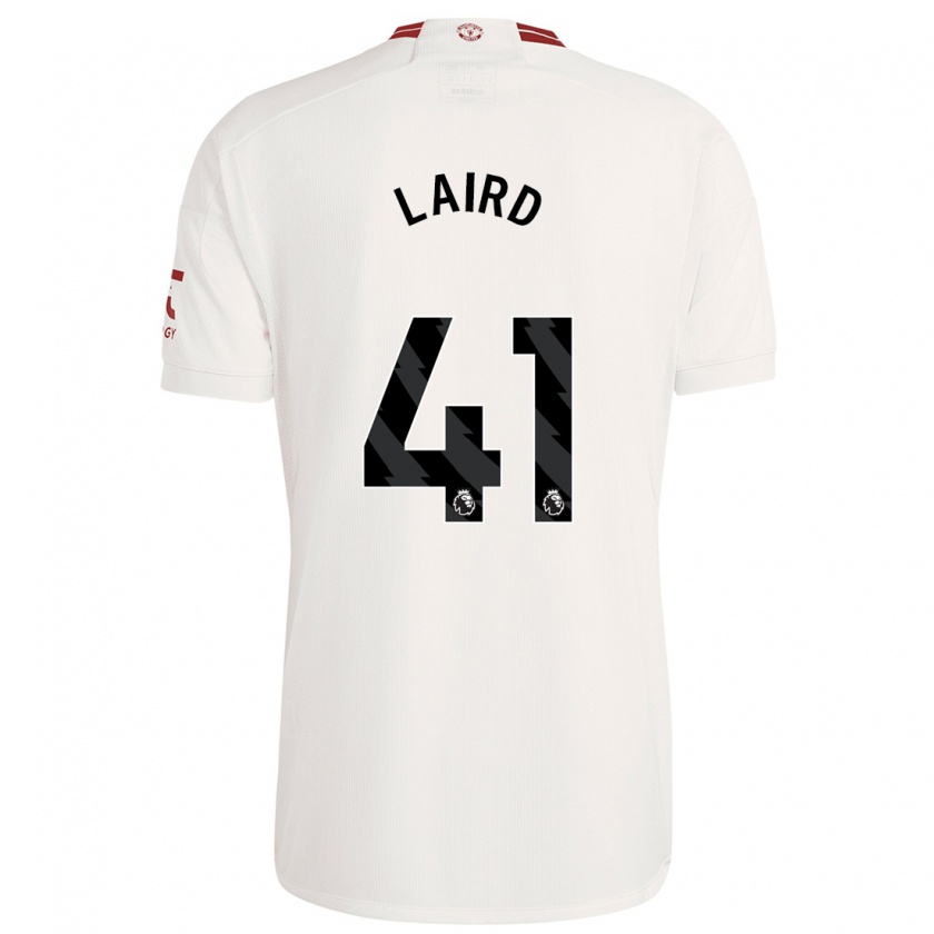 Kandiny Niño Camiseta Ethan Laird #41 Blanco Equipación Tercera 2023/24 La Camisa Chile