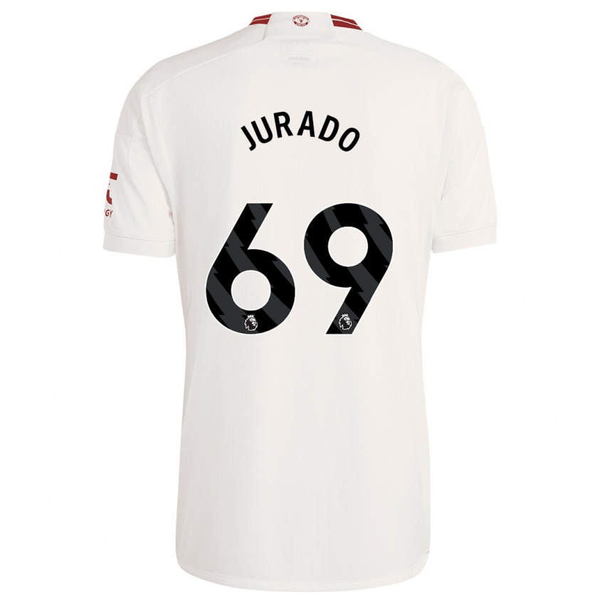 Kandiny Niño Camiseta Marc Jurado #69 Blanco Equipación Tercera 2023/24 La Camisa Chile