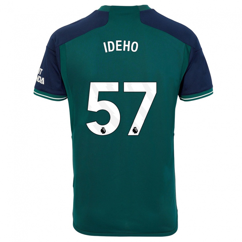 Kandiny Niño Camiseta Joel Ideho #57 Verde Equipación Tercera 2023/24 La Camisa Chile