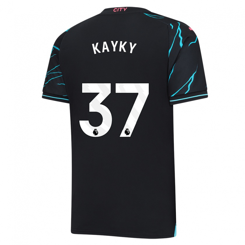 Kandiny Niño Camiseta Kayky #37 Azul Oscuro Equipación Tercera 2023/24 La Camisa Chile