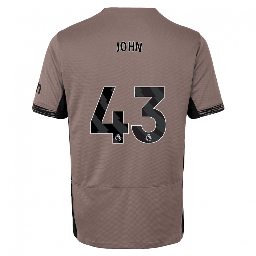 Kandiny Niño Camiseta Nile John #43 Beige Obscuro Equipación Tercera 2023/24 La Camisa Chile