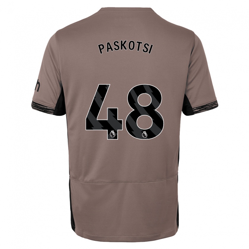 Kandiny Niño Camiseta Maksim Paskotsi #48 Beige Obscuro Equipación Tercera 2023/24 La Camisa Chile