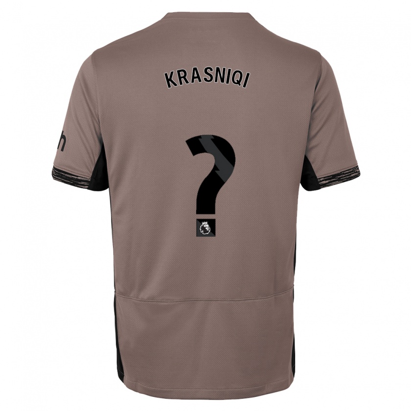 Kandiny Niño Camiseta Elliot Krasniqi #0 Beige Obscuro Equipación Tercera 2023/24 La Camisa Chile