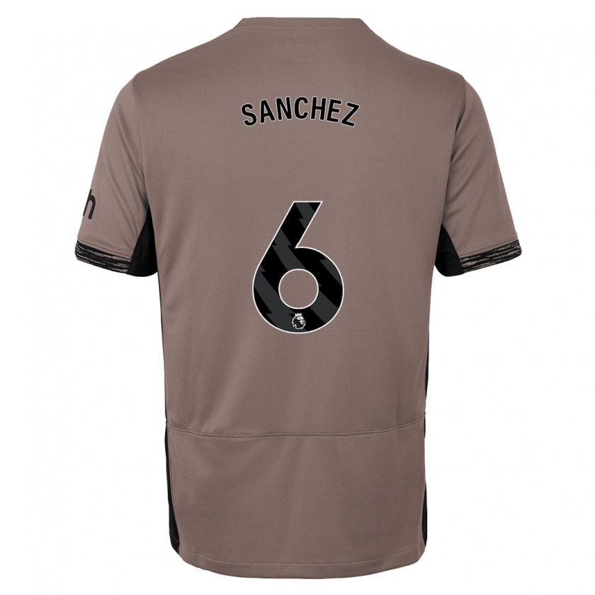 Kandiny Niño Camiseta Davinson Sanchez #6 Beige Obscuro Equipación Tercera 2023/24 La Camisa Chile