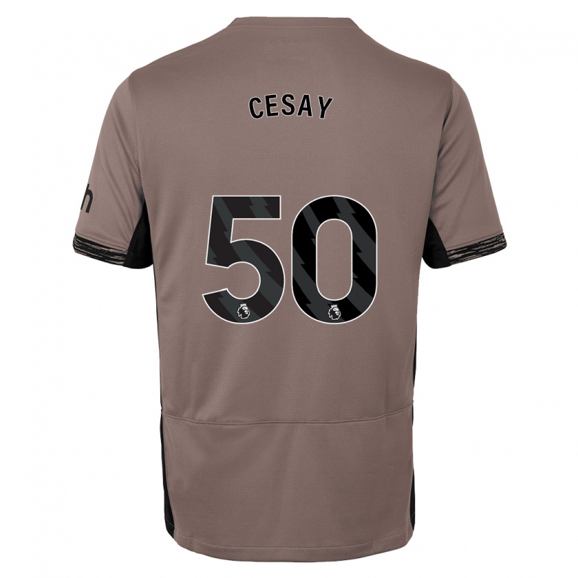 Kandiny Niño Camiseta Kallum Cesay #50 Beige Obscuro Equipación Tercera 2023/24 La Camisa Chile